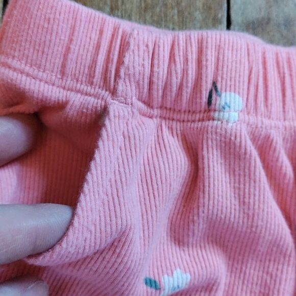 Cat & Jack Shorts 4T Floral Pink Ribbed Cotton Summer Vacation Beach Boho - Picture 3 of 6
